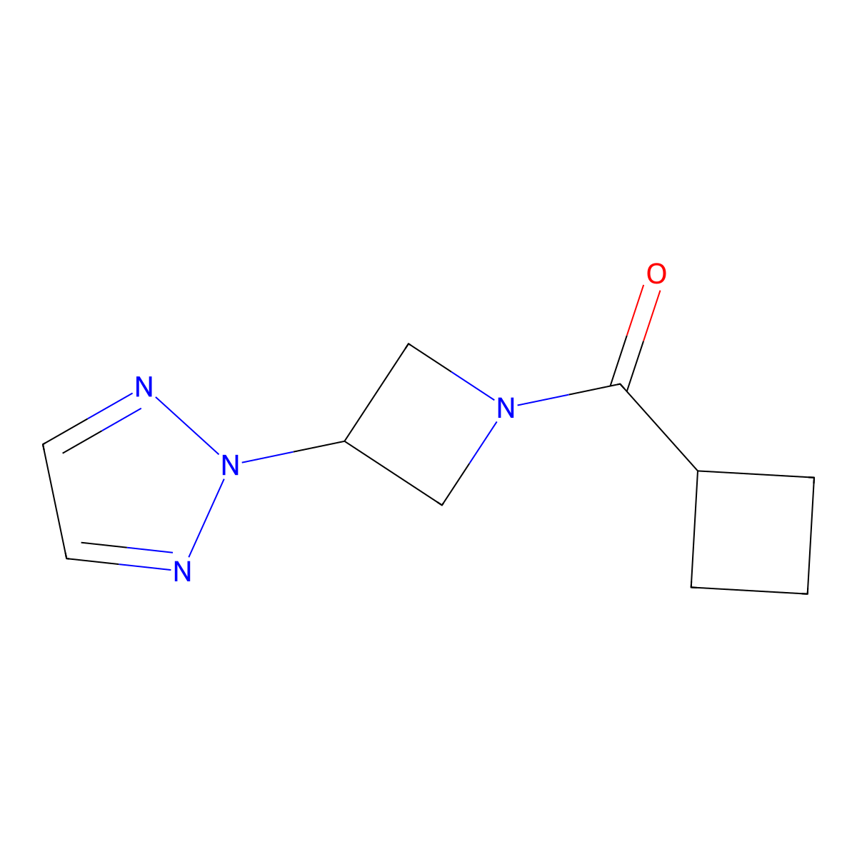 2-(1-cyclobutanecarbonylazetidin-3-yl)-2H-1,2,3-triazole molecular structure, CAS 2320923-20-2