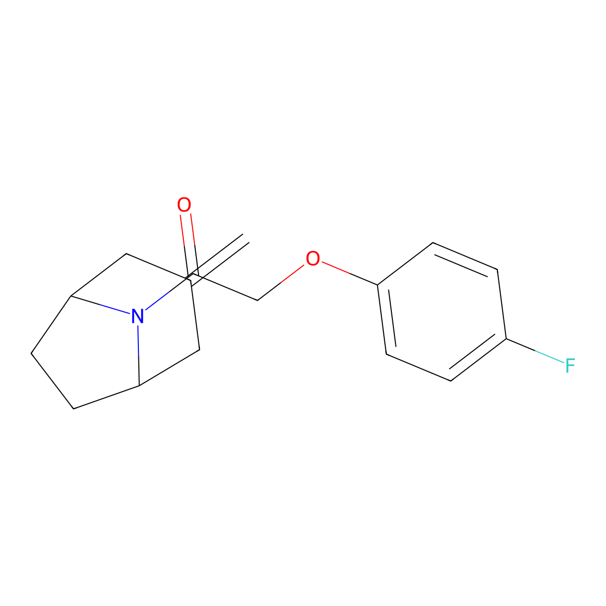2-(4-Fluorophenoxy)-1-{3-methylidene-8-azabicyclo[3.2.1]octan-8-yl}ethan-1-one molecular structure, CAS 2320924-17-0