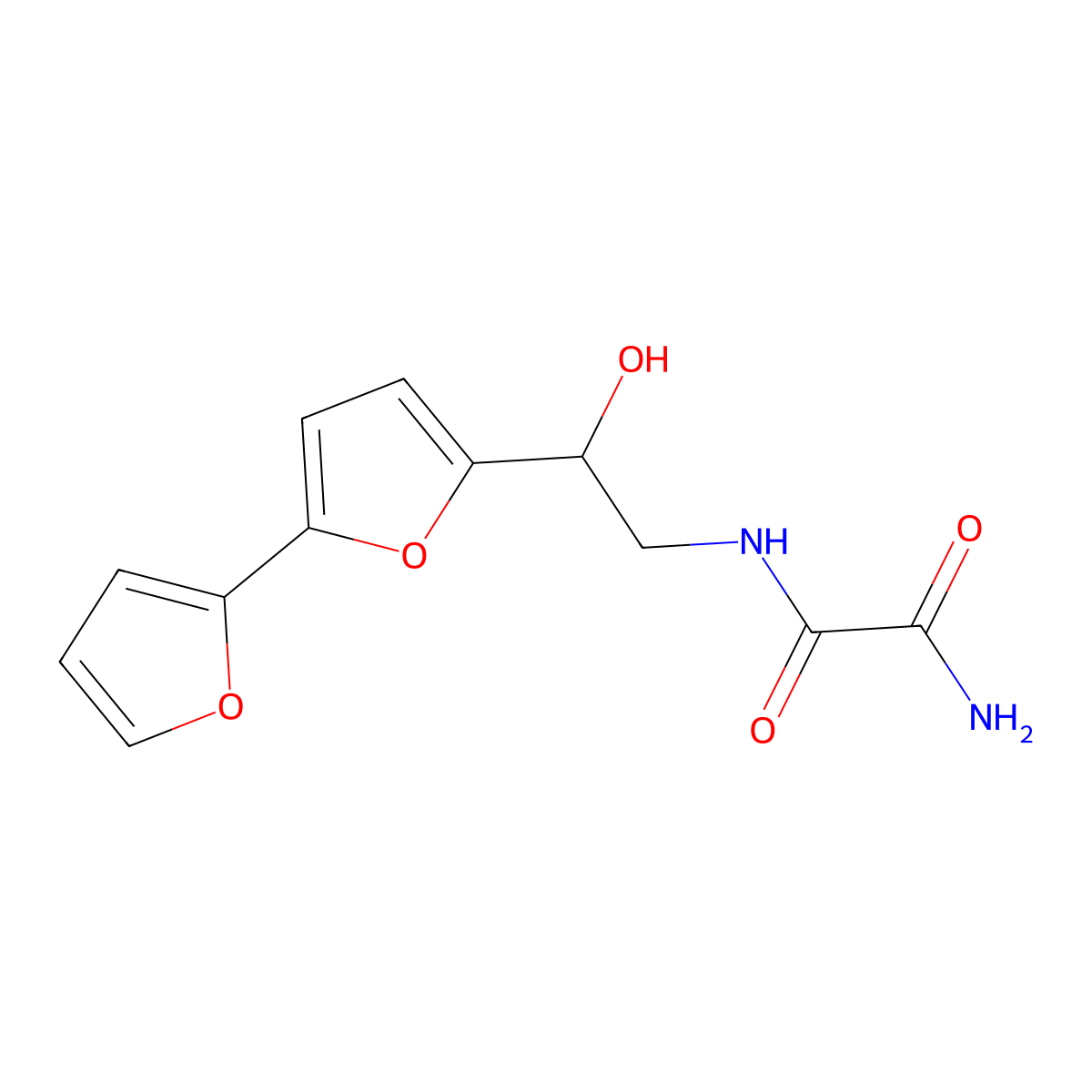 N'-(2-{[2,2'-bifuran]-5-yl}-2-hydroxyethyl)ethanediamide molecular structure, CAS 2320924-55-6