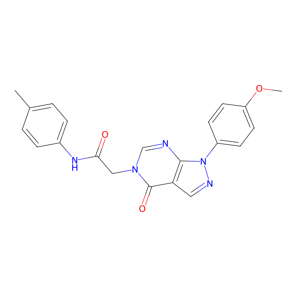 2-[1-(4-methoxyphenyl)-4-oxo-1H,4H,5H-pyrazolo[3,4-d]pyrimidin-5-yl]-N-(4-methylphenyl)acetamide molecular structure, CAS 2320925-19-5