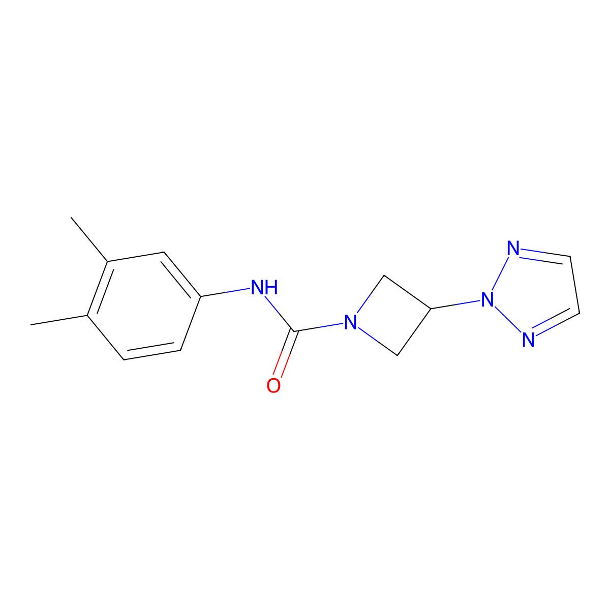 N-(3,4-dimethylphenyl)-3-(2H-1,2,3-triazol-2-yl)azetidine-1-carboxamide molecular structure, CAS 2320925-76-4