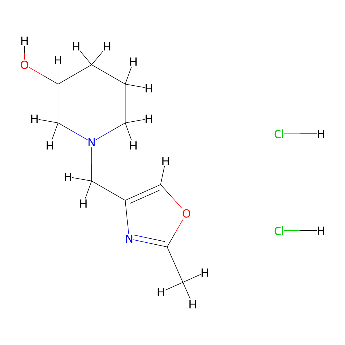 1-[(2-Methyl-1,3-oxazol-4-yl)methyl]piperidin-3-ol dihydrochloride molecular structure, CAS 2320931-36-8