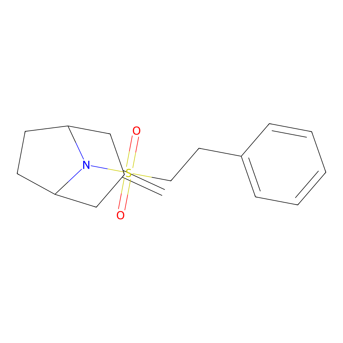 3-Methylidene-8-(2-phenylethanesulfonyl)-8-azabicyclo[3.2.1]octane molecular structure, CAS 2320954-30-9