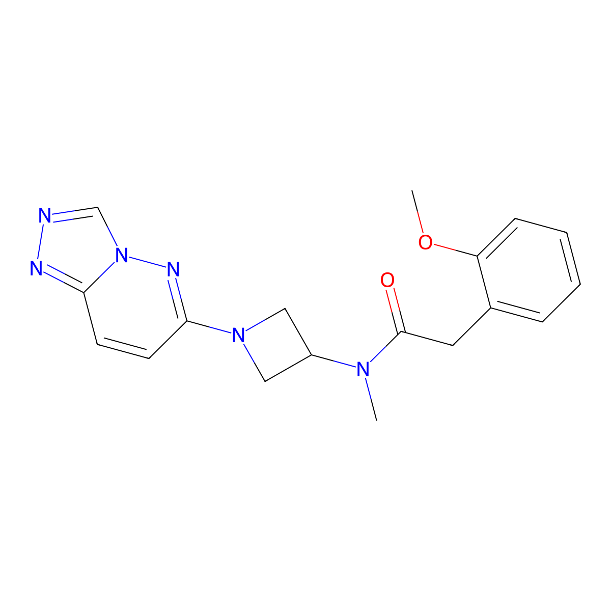 2-(2-methoxyphenyl)-N-methyl-N-(1-{[1,2,4]triazolo[4,3-b]pyridazin-6-yl}azetidin-3-yl)acetamide molecular structure, CAS 2320956-15-6
