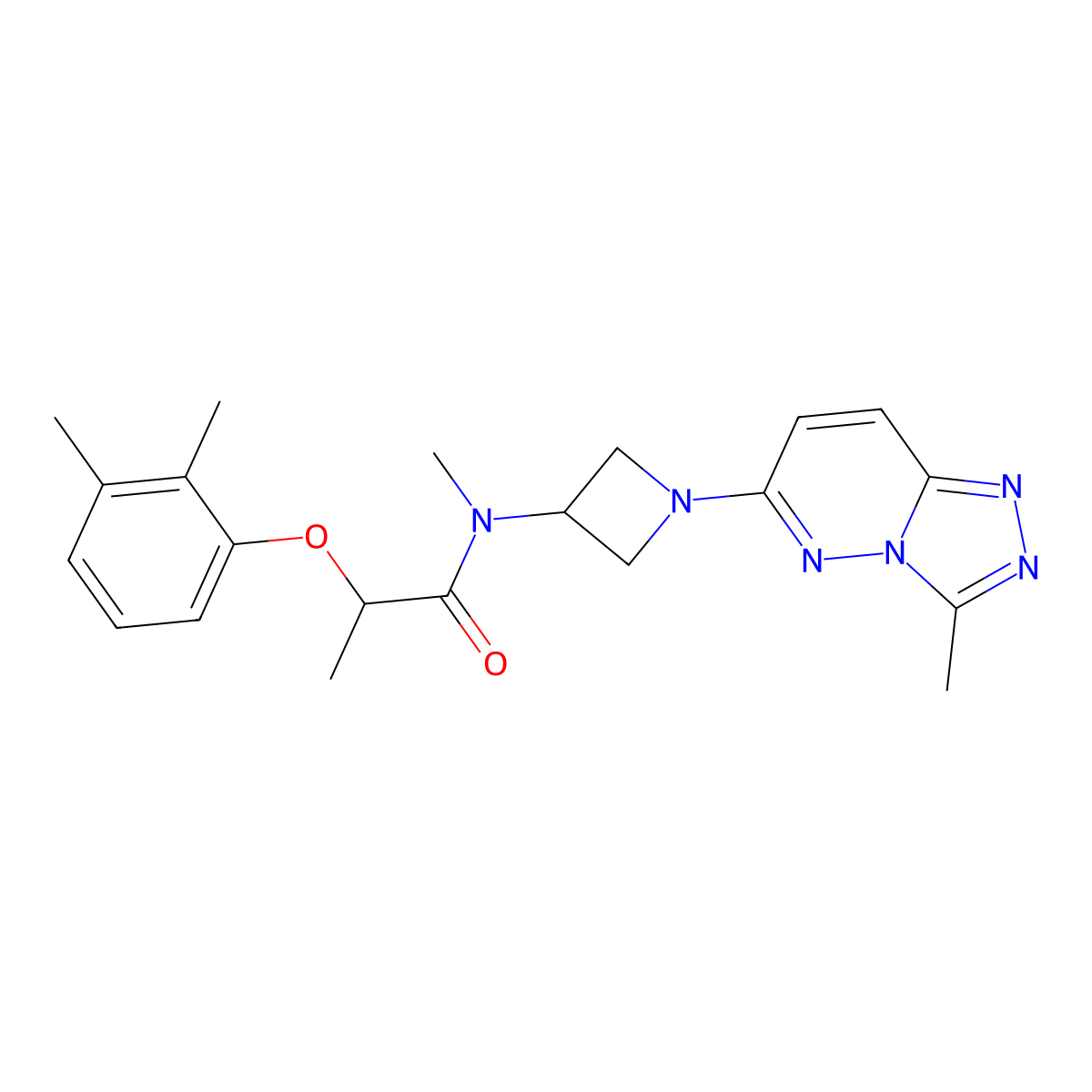 2-(2,3-dimethylphenoxy)-N-methyl-N-(1-{3-methyl-[1,2,4]triazolo[4,3-b]pyridazin-6-yl}azetidin-3-yl)propanamide molecular structure, CAS 2320956-70-3