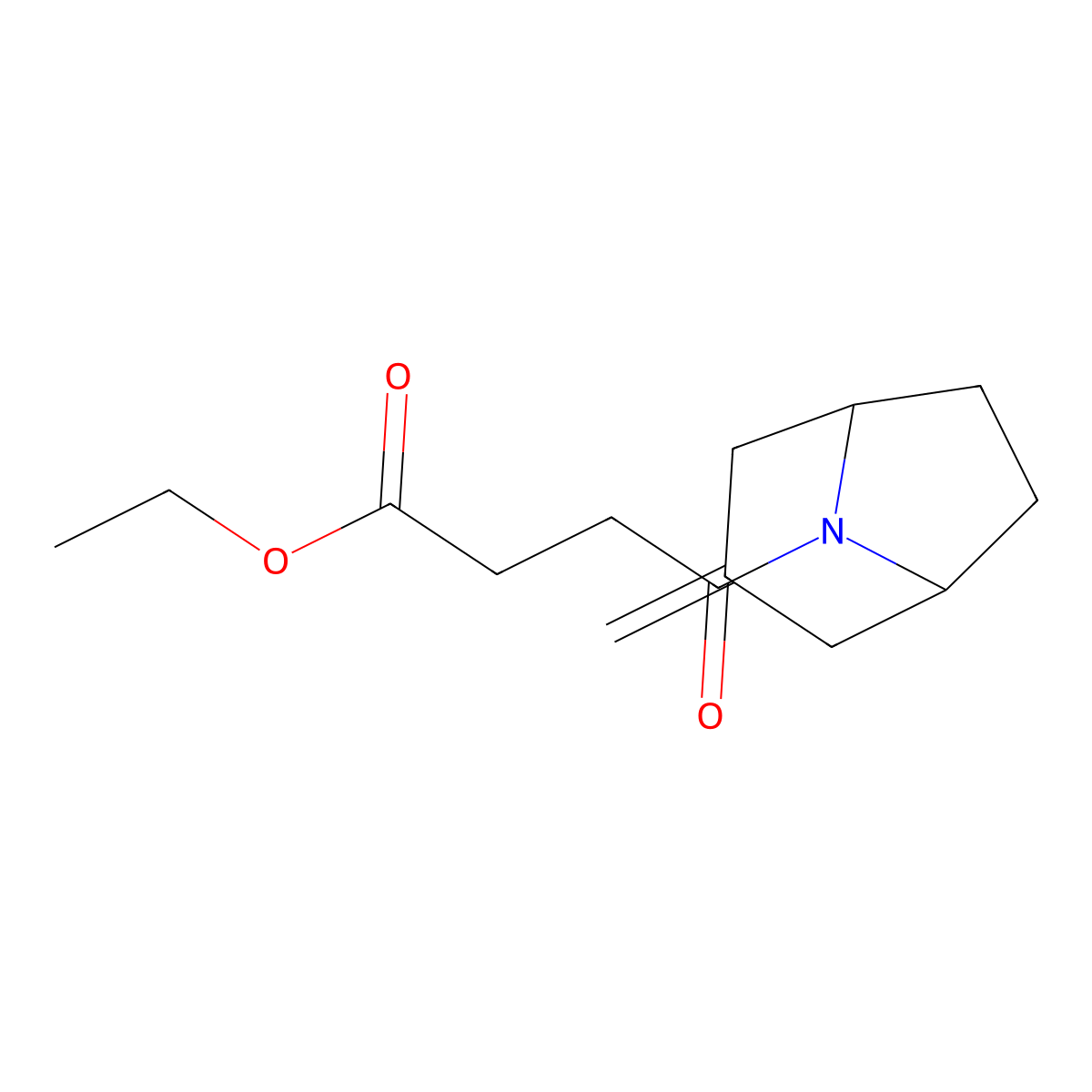 Ethyl 4-{3-methylidene-8-azabicyclo[3.2.1]octan-8-yl}-4-oxobutanoate molecular structure, CAS 2320956-85-0