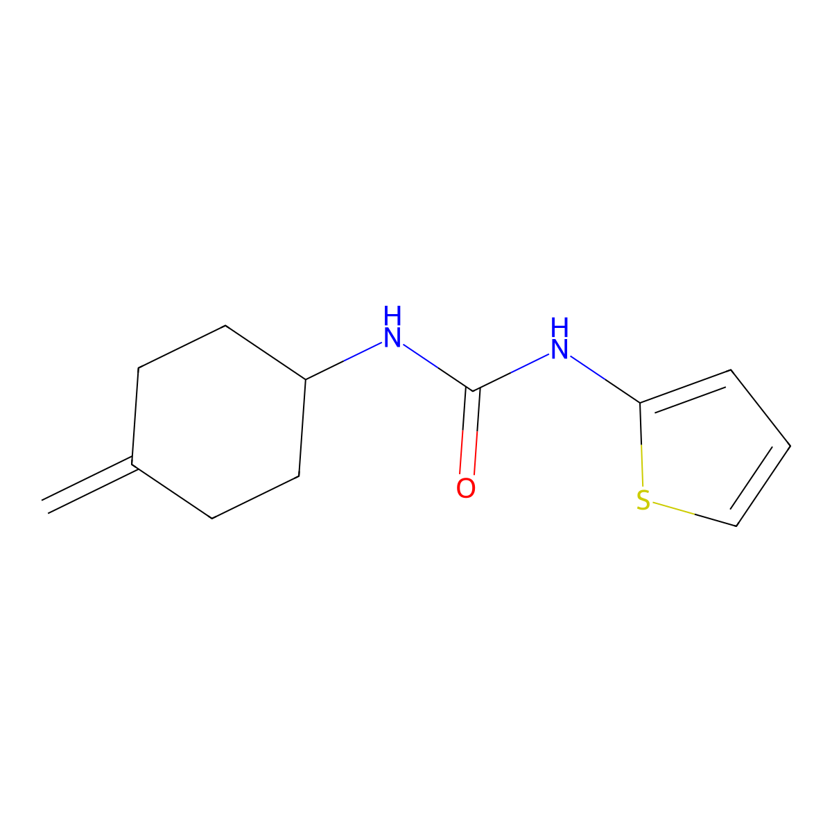 1-(4-Methylenecyclohexyl)-3-(thiophen-2-yl)urea molecular structure, CAS 2320957-50-2