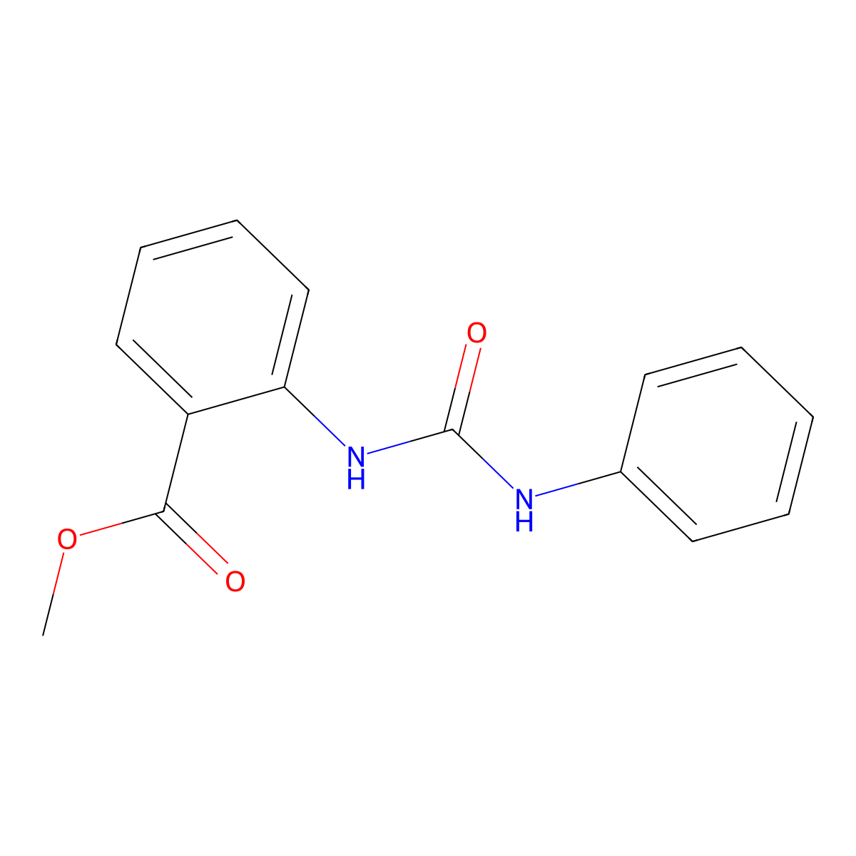 Methyl 2-(phenylcarbamoylamino)benzoate molecular structure, CAS 2321-50-8