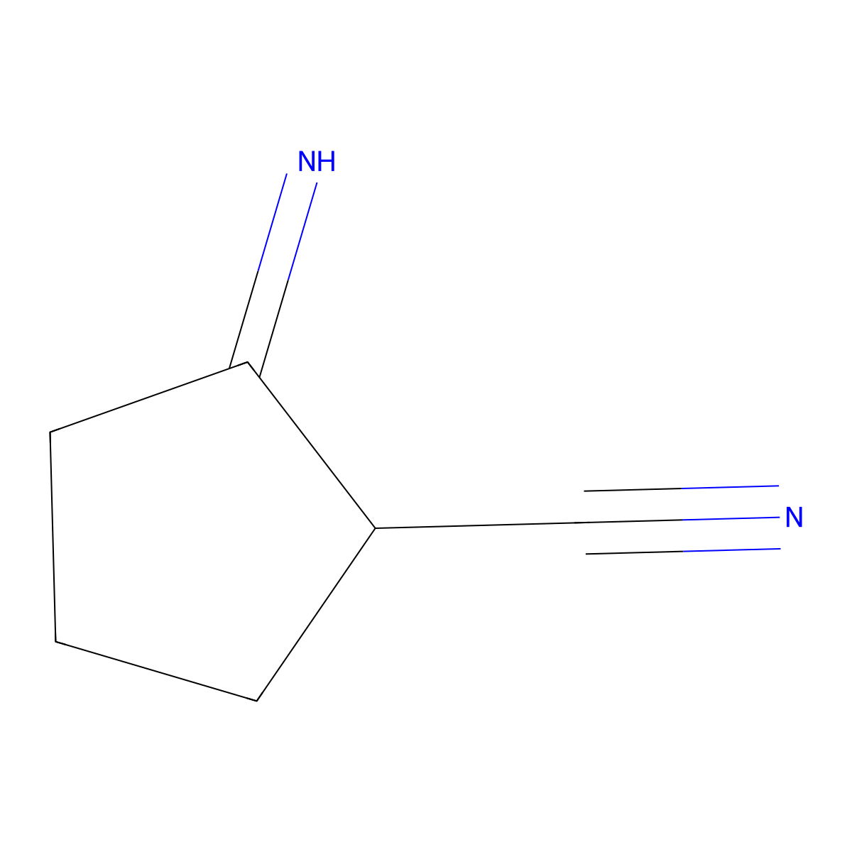 1-Cyano-2-iminocyclopentane molecular structure, CAS 2321-76-8