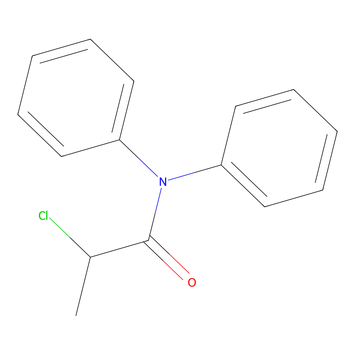 2-Chloro-N,N-diphenylpropanamide molecular structure, CAS 23210-21-1