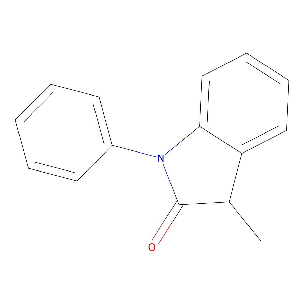 3-Methyl-1-phenylindolin-2-one molecular structure, CAS 23210-22-2