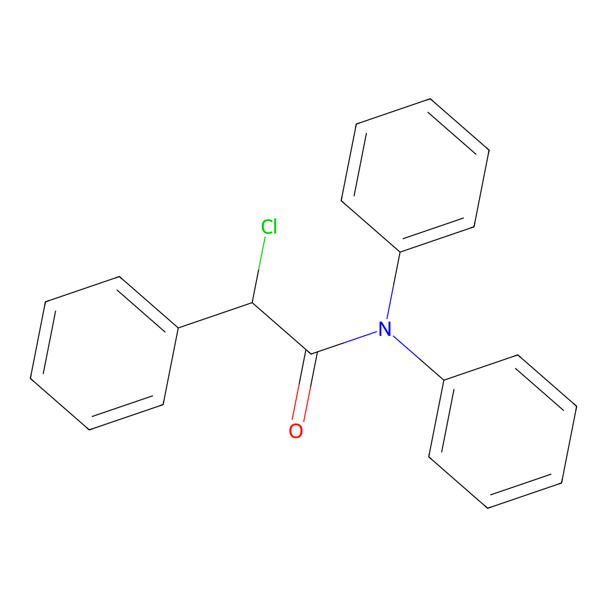 2-Chloro-N,N,2-triphenylacetamide molecular structure, CAS 23210-24-4