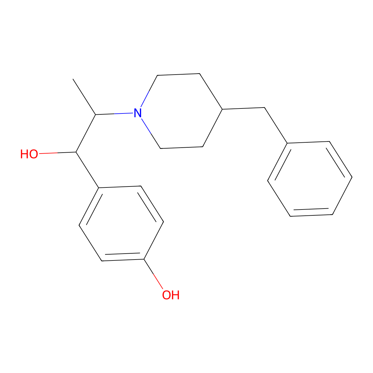 Ifenprodil molecular structure, CAS 23210-56-2