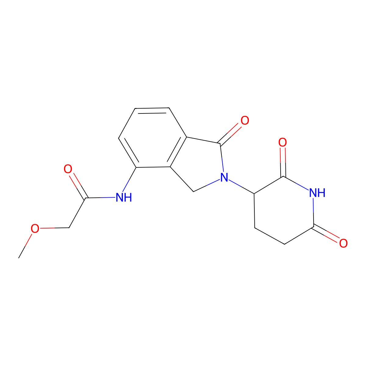 N-[2-(2,6-dioxo-3-piperidyl)-1-oxo-isoindolin-4-yl]-2-methoxy-acetamide molecular structure, CAS 2321264-58-6