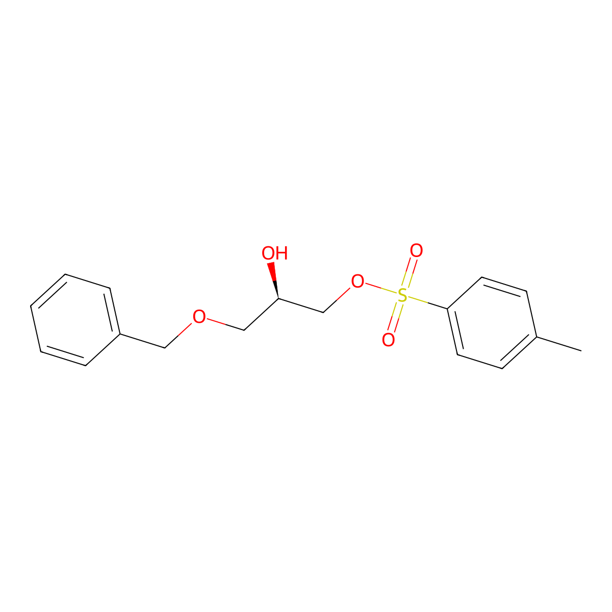 (2R)-3-(Benzyloxy)-2-hydroxypropyl 4-methylbenzene-1-sulfonate molecular structure, CAS 23214-66-6