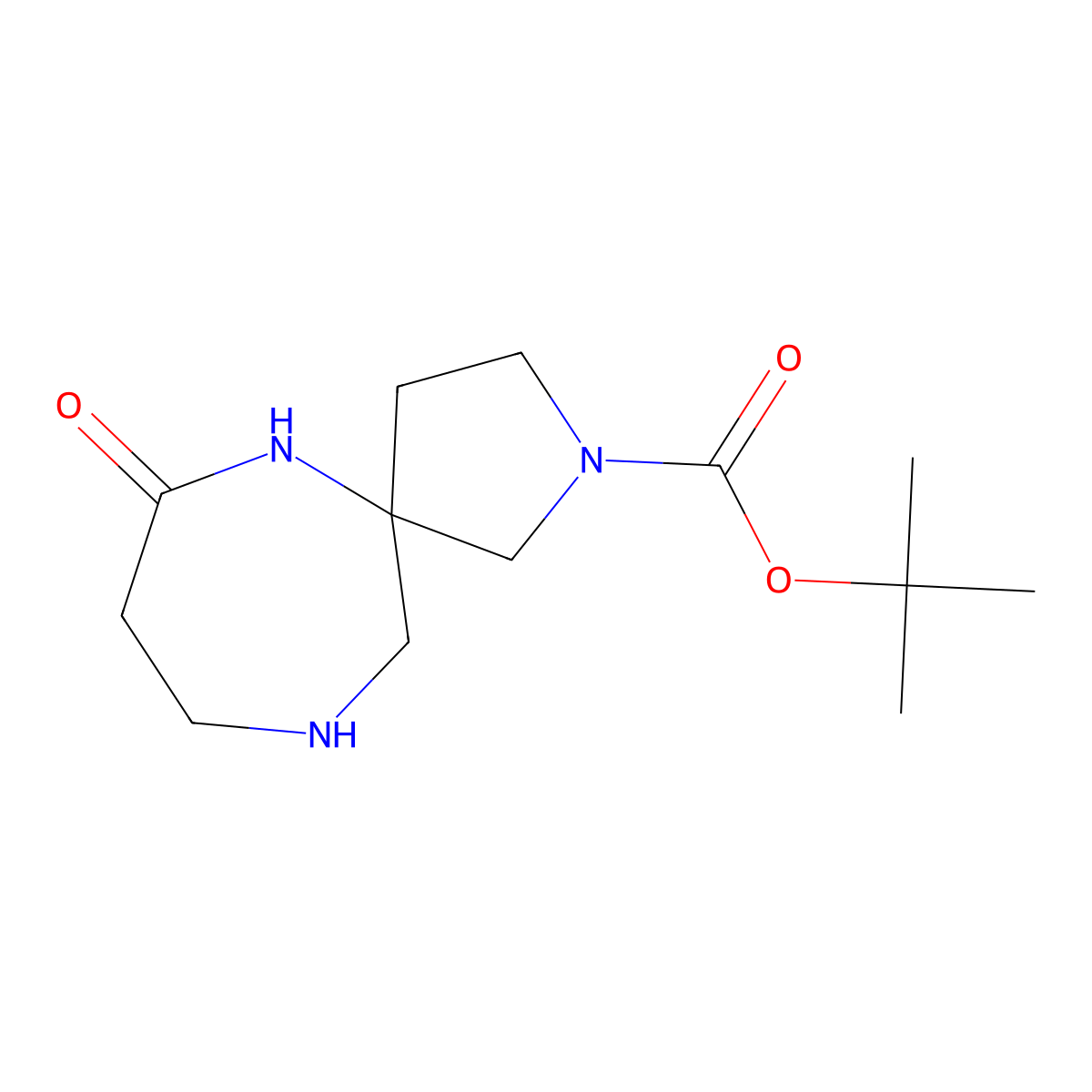 Tert-butyl 7-oxo-2,6,10-triazaspiro[4.6]undecane-2-carboxylate molecular structure, CAS 2321443-47-2