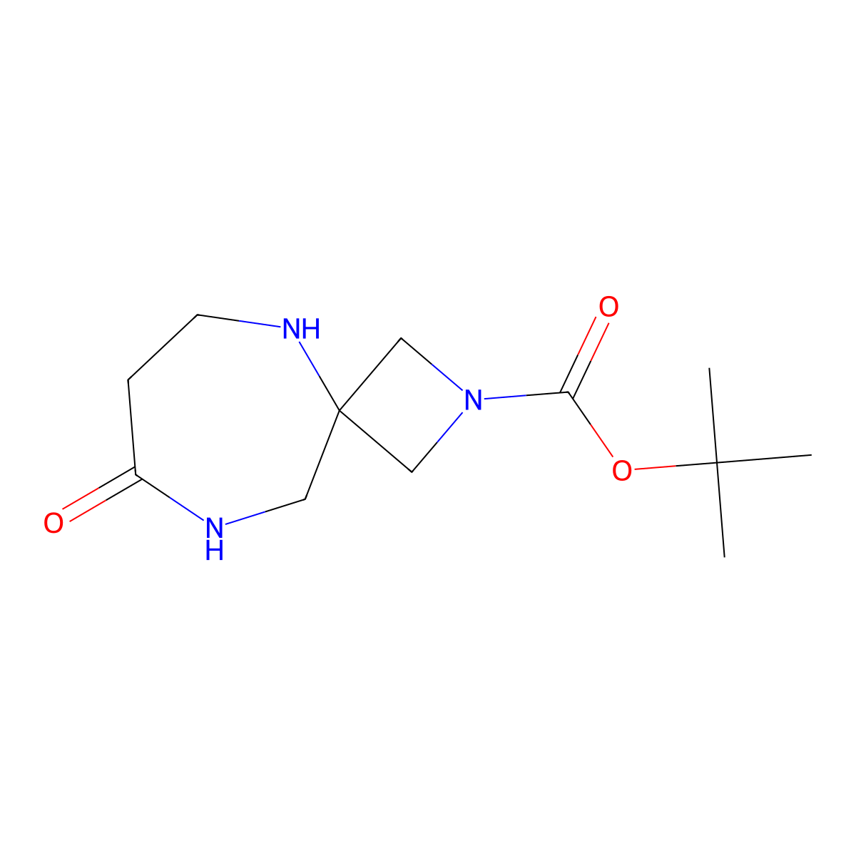 Tert-butyl 8-oxo-2,5,9-triazaspiro[3.6]decane-2-carboxylate molecular structure, CAS 2321443-50-7