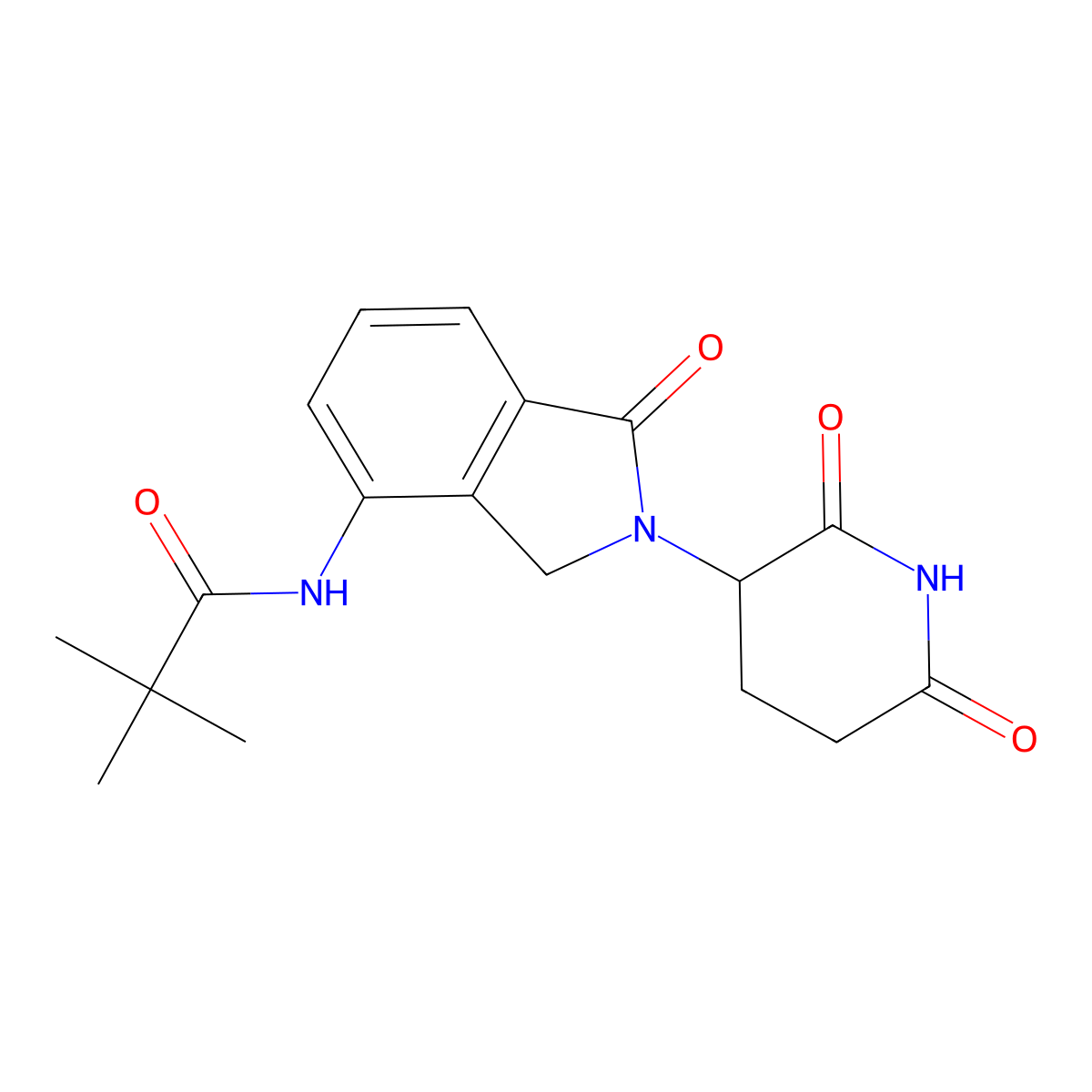 N-[2-(2,6-dioxo-3-piperidyl)-1-oxo-isoindolin-4-yl]-2,2-dimethyl-propanamide molecular structure, CAS 2321633-67-2