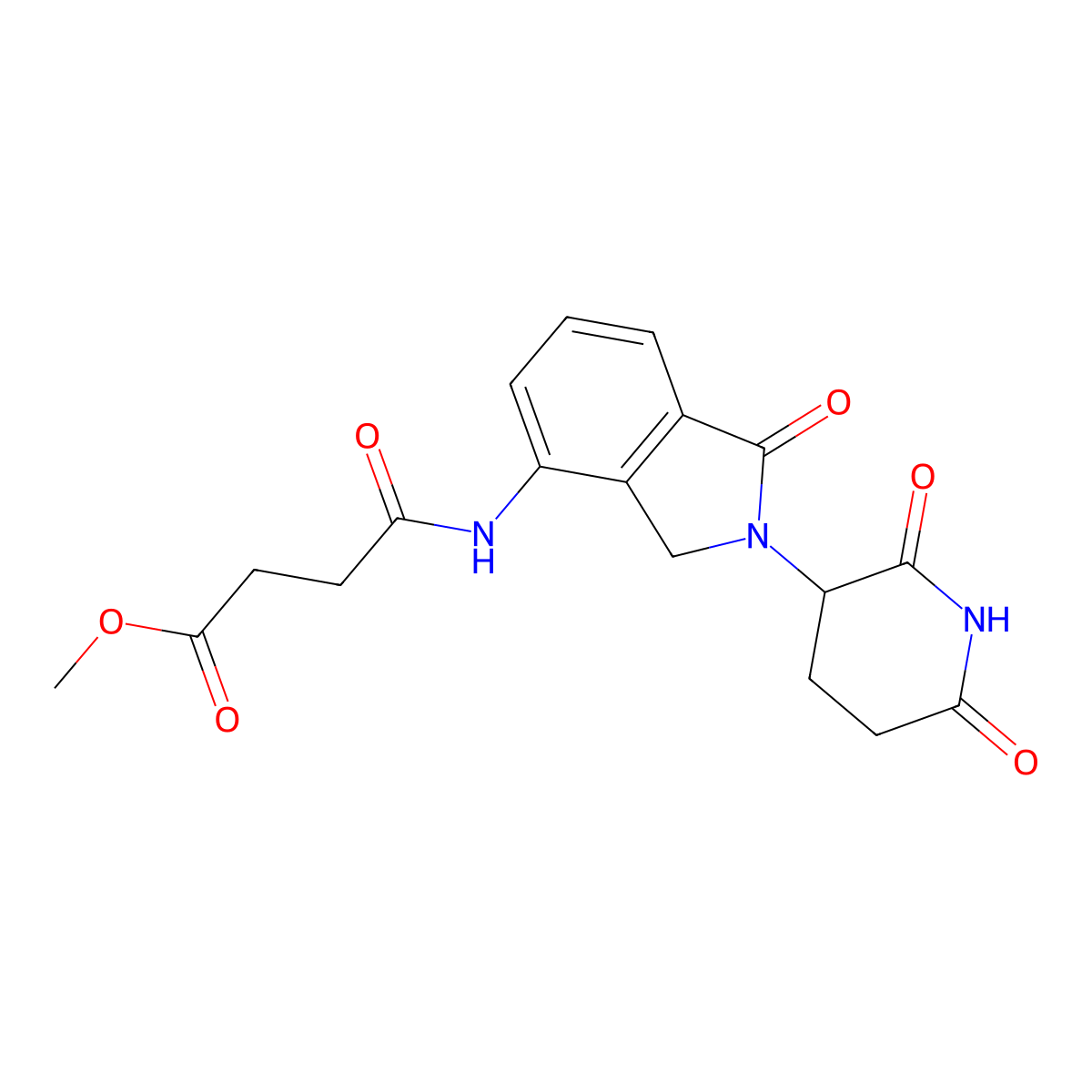 methyl 4-[[2-(2,6-dioxopiperidin-3-yl)-1-oxo-3H-isoindol-4-yl]amino]-4-oxobutanoate molecular structure, CAS 2321768-16-3