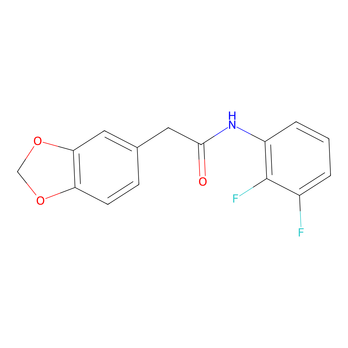 2-(2H-1,3-benzodioxol-5-yl)-N-(2,3-difluorophenyl)acetamide molecular structure, CAS 2321901-41-9