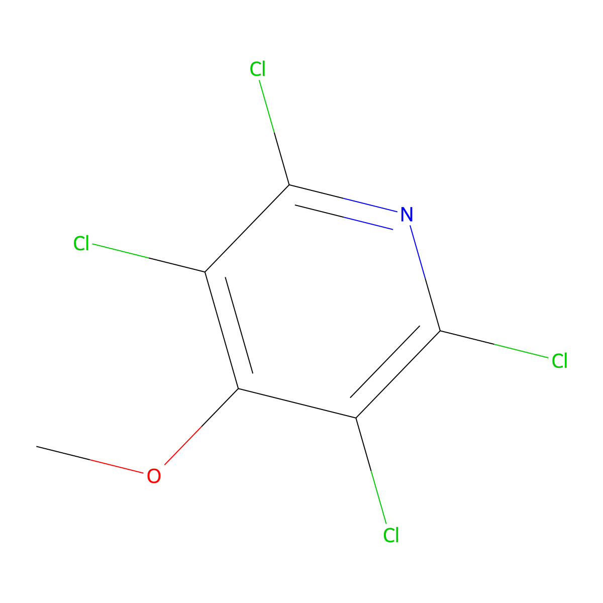 2,3,5,6-Tetrachloro-4-methoxypyridine molecular structure, CAS 2322-39-6