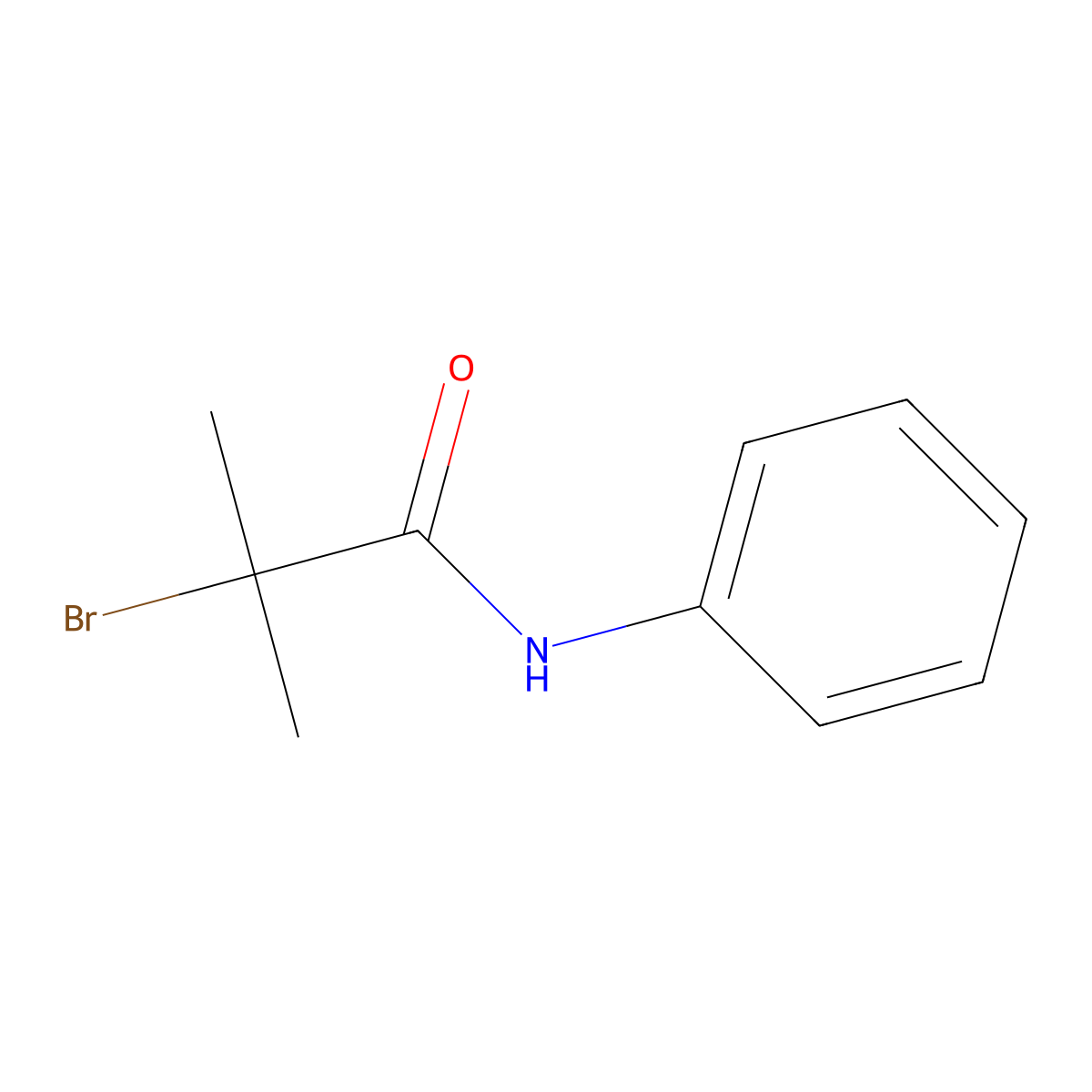 2-Bromo-2-methyl-N-phenylpropanamide molecular structure, CAS 2322-45-4