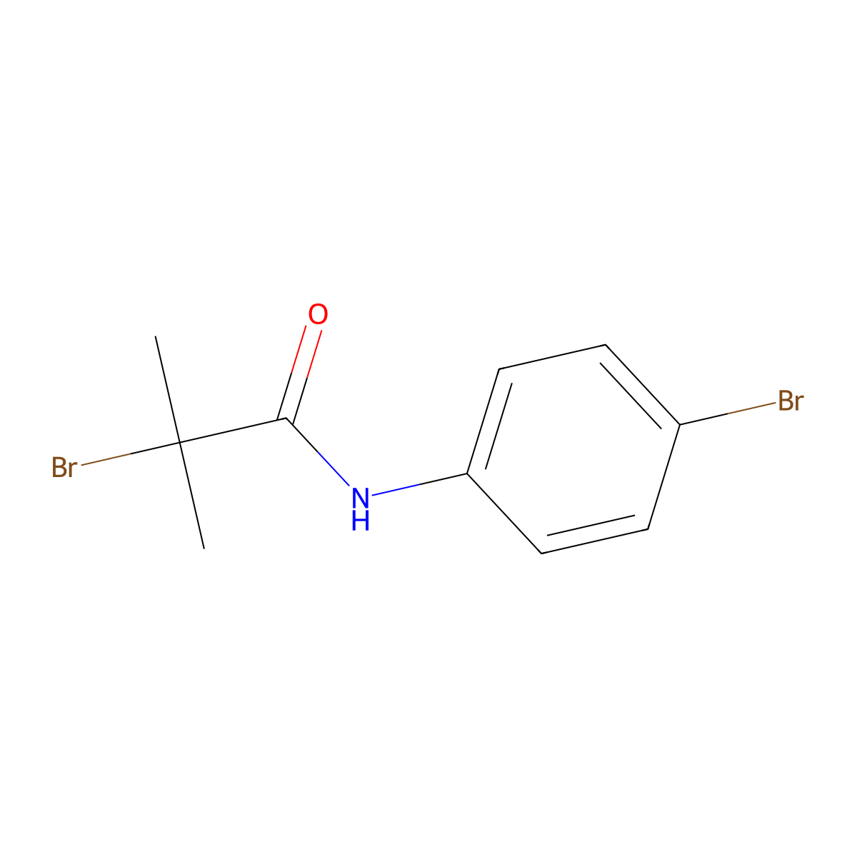 2-bromo-N-(4-bromophenyl)-2-methylpropanamide molecular structure, CAS 2322-46-5