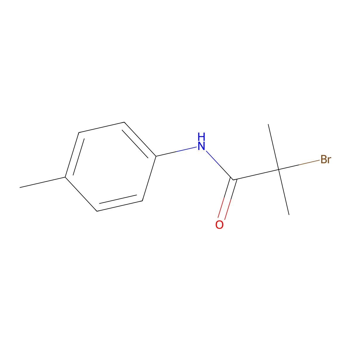 2-bromo-2-methyl-N-(4-methylphenyl)propanamide molecular structure, CAS 2322-49-8