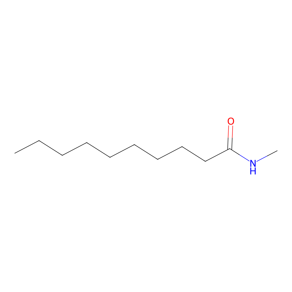 N-Methyldecanamide molecular structure, CAS 23220-25-9