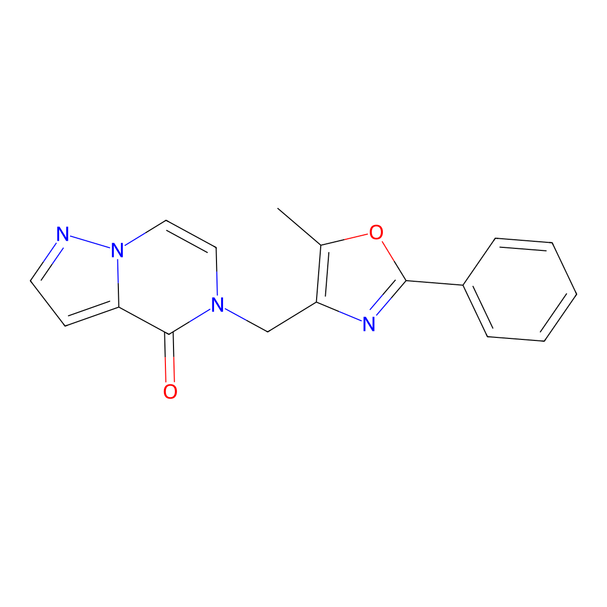 5-[(5-methyl-2-phenyl-1,3-oxazol-4-yl)methyl]-4H,5H-pyrazolo[1,5-a]pyrazin-4-one molecular structure, CAS 2322027-01-8