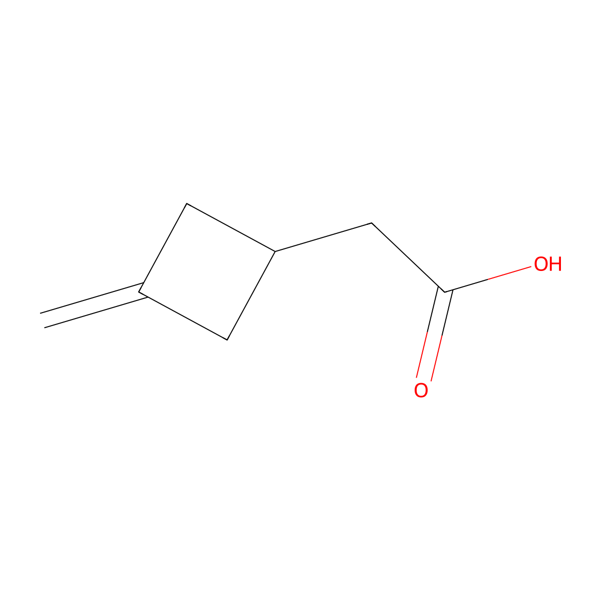 2-(3-Methylidenecyclobutyl)acetic acid molecular structure, CAS 2322033-26-9