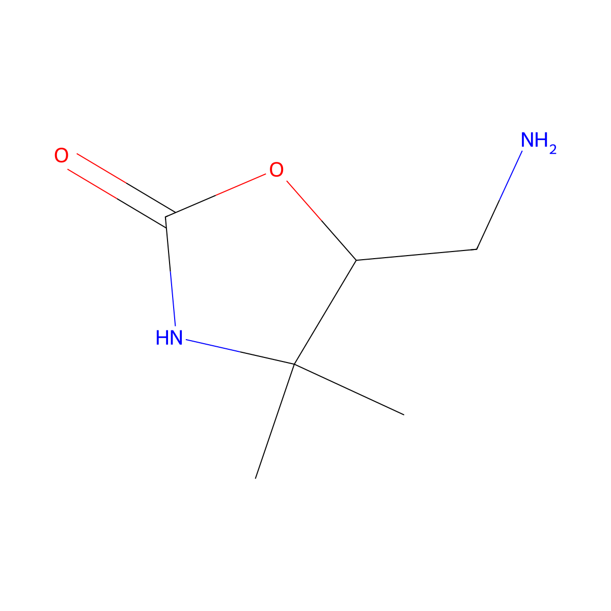 5-(Aminomethyl)-4,4-dimethyl-1,3-oxazolidin-2-one molecular structure, CAS 2322033-27-0