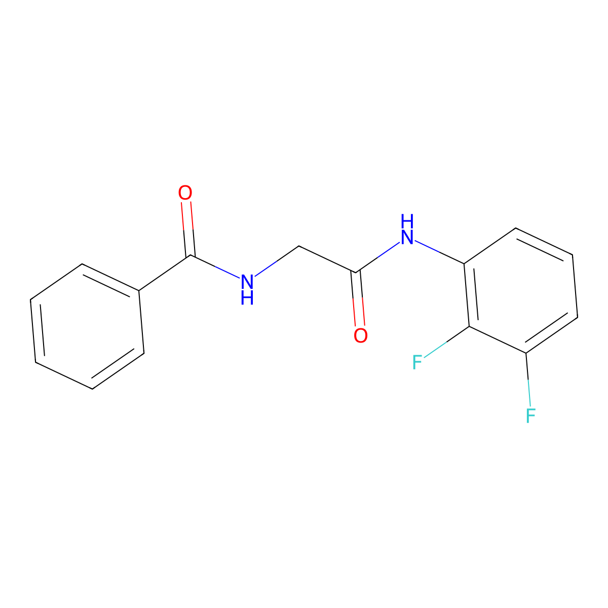 N-(2,3-difluorophenyl)-2-(phenylformamido)acetamide molecular structure, CAS 2322049-79-4