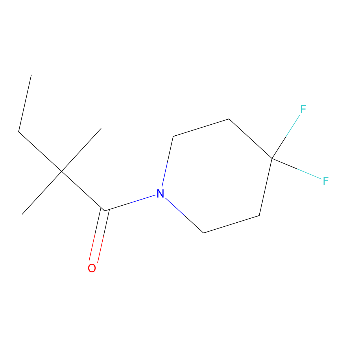 1-(4,4-Difluoropiperidin-1-yl)-2,2-dimethylbutan-1-one molecular structure, CAS 2322055-80-9