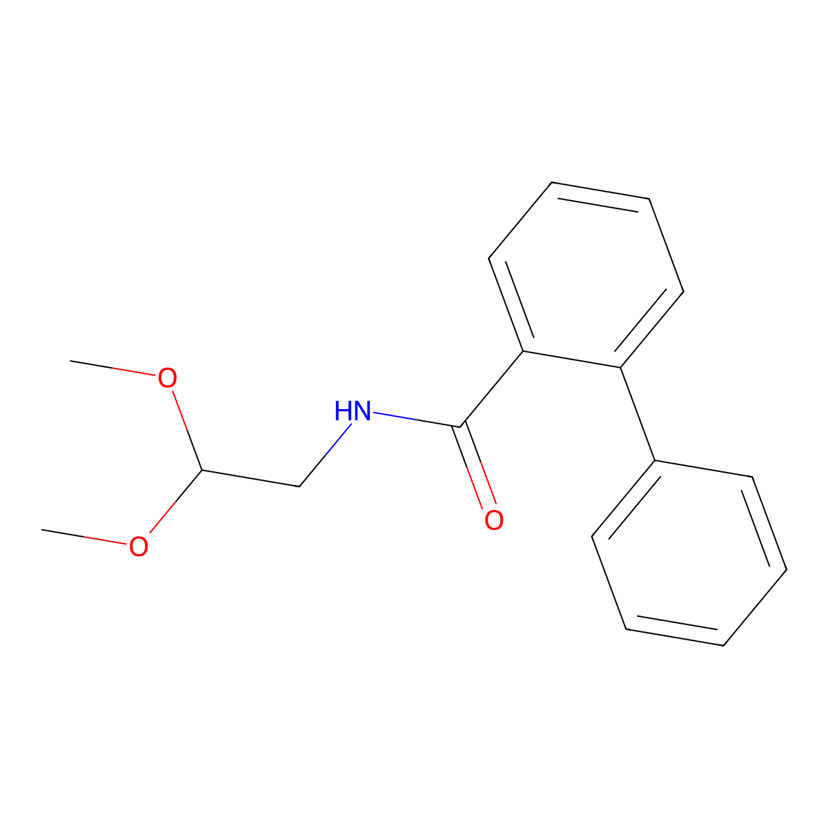 N-(2,2-Dimethoxyethyl)[1,1'-biphenyl]-2-carboxamide molecular structure, CAS 2322060-42-2