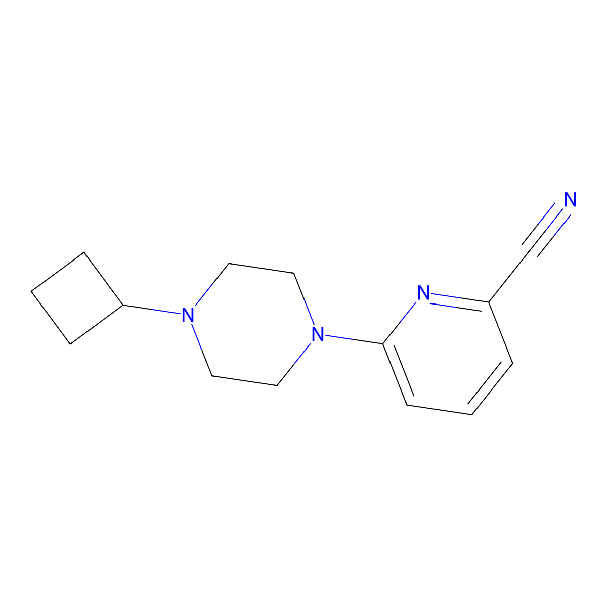 6-(4-Cyclobutylpiperazin-1-yl)pyridine-2-carbonitrile molecular structure, CAS 2322063-48-7