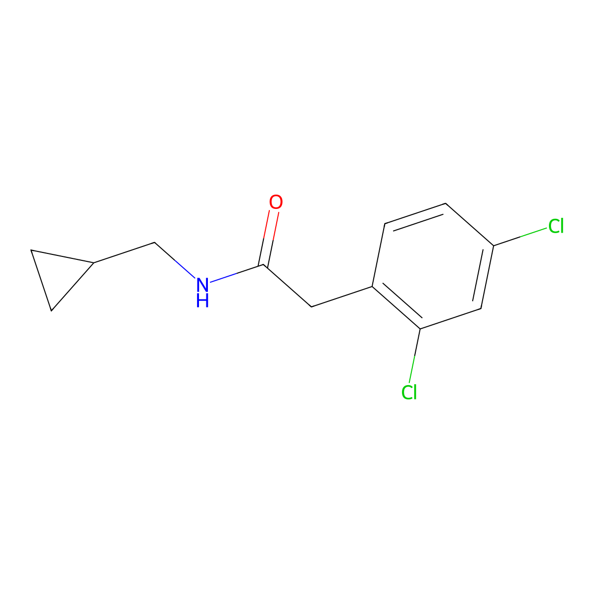 N-(Cyclopropylmethyl)-2-(2,4-dichlorophenyl)acetamide molecular structure, CAS 2322070-22-2