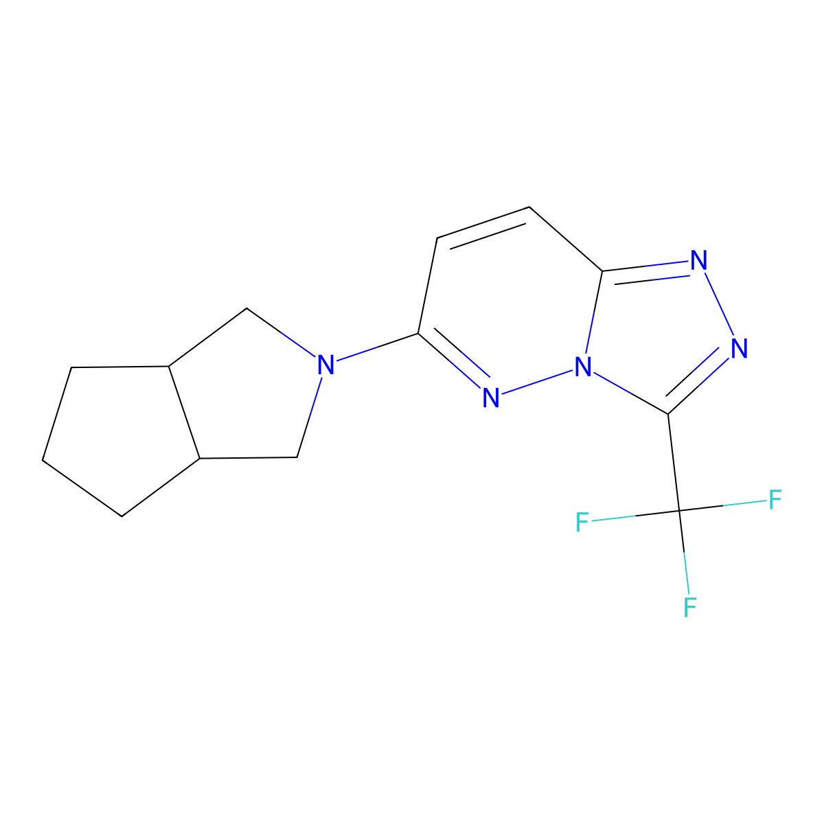 6-{Octahydrocyclopenta[c]pyrrol-2-yl}-3-(trifluoromethyl)-[1,2,4]triazolo[4,3-b]pyridazine molecular structure, CAS 2322074-08-6
