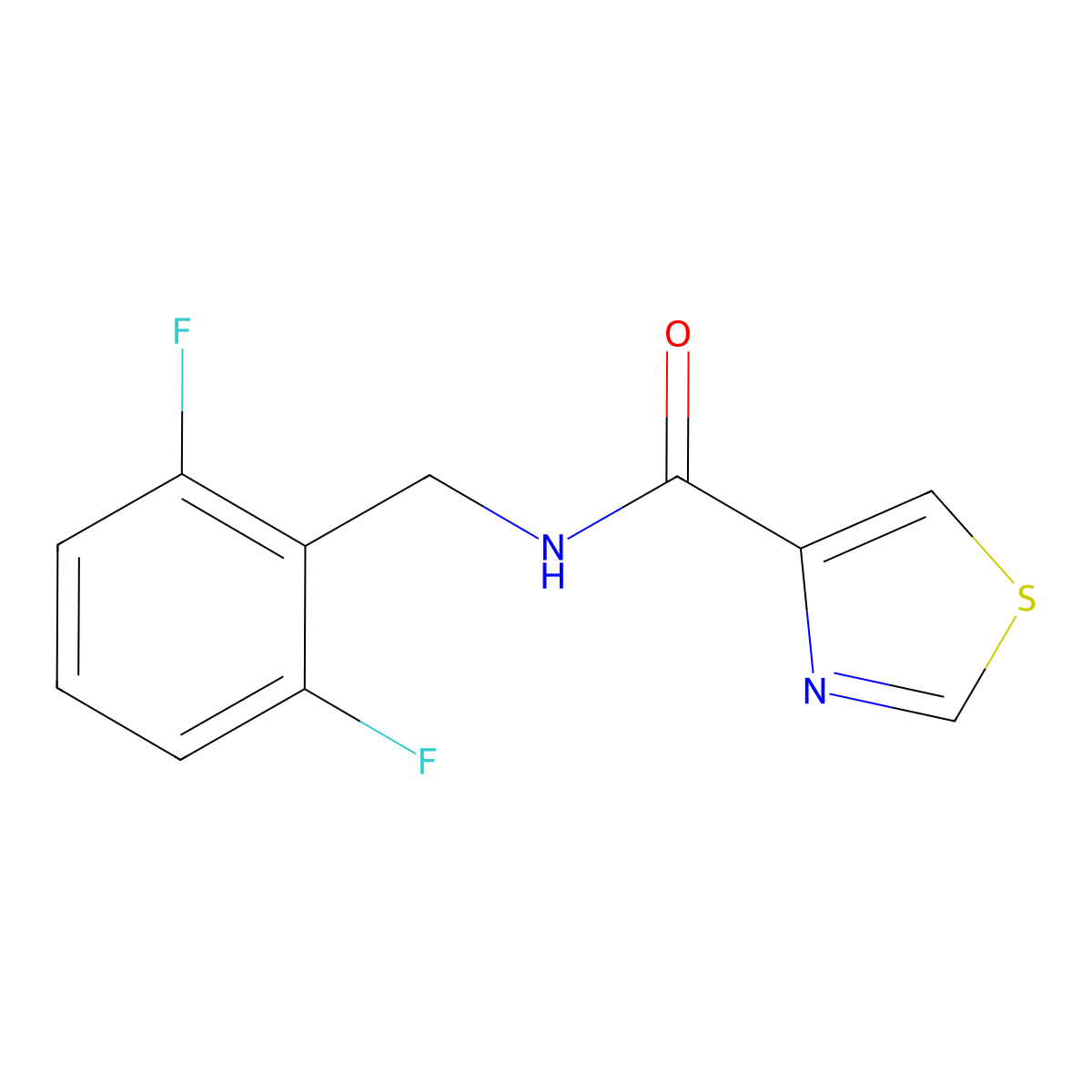 N-[(2,6-difluorophenyl)methyl]-1,3-thiazole-4-carboxamide molecular structure, CAS 2322088-01-5