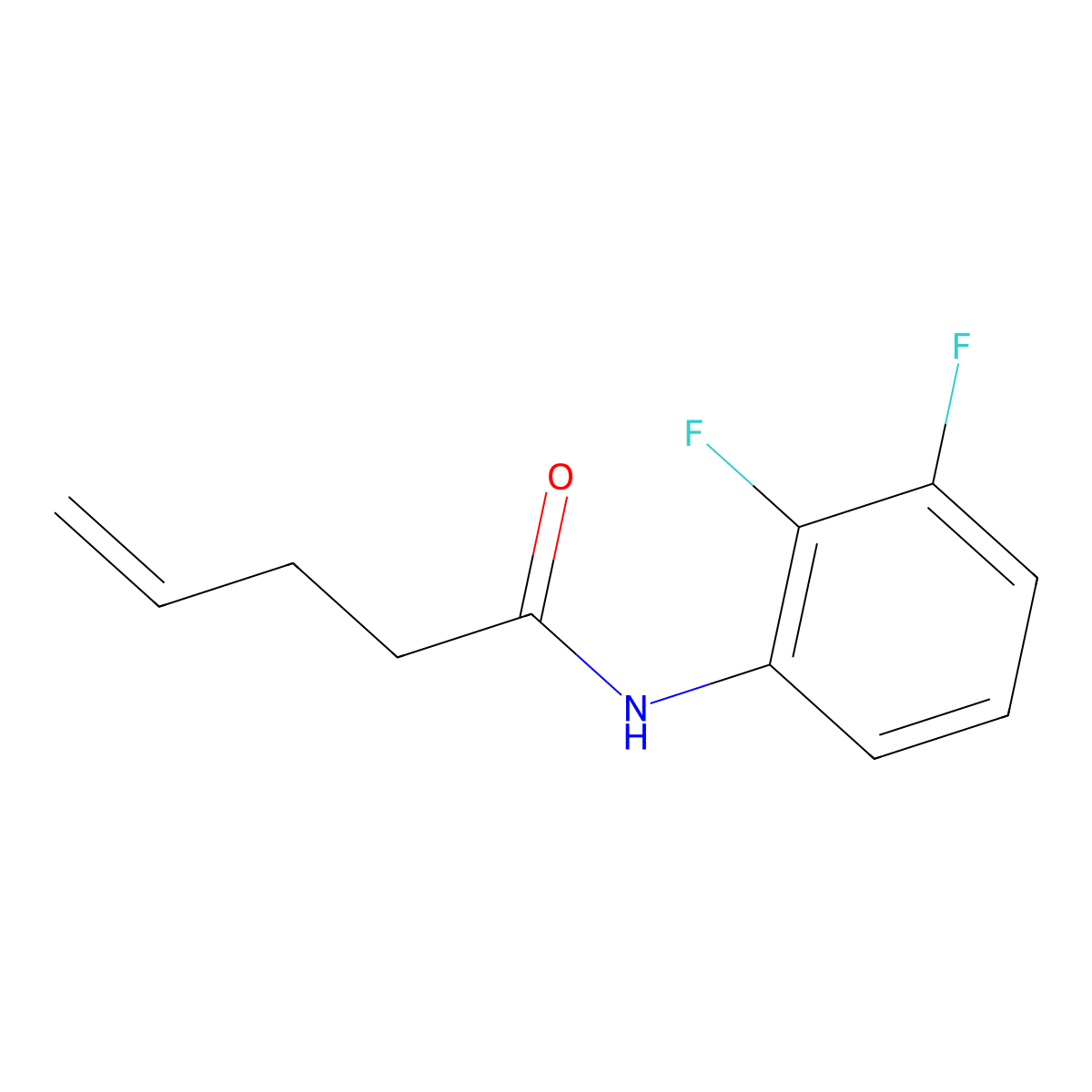 N-(2,3-difluorophenyl)pent-4-enamide molecular structure, CAS 2322105-09-7