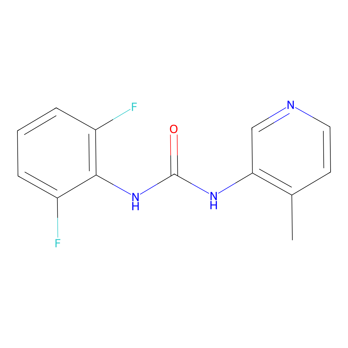 3-(2,6-Difluorophenyl)-1-(4-methylpyridin-3-yl)urea molecular structure, CAS 2322156-78-3