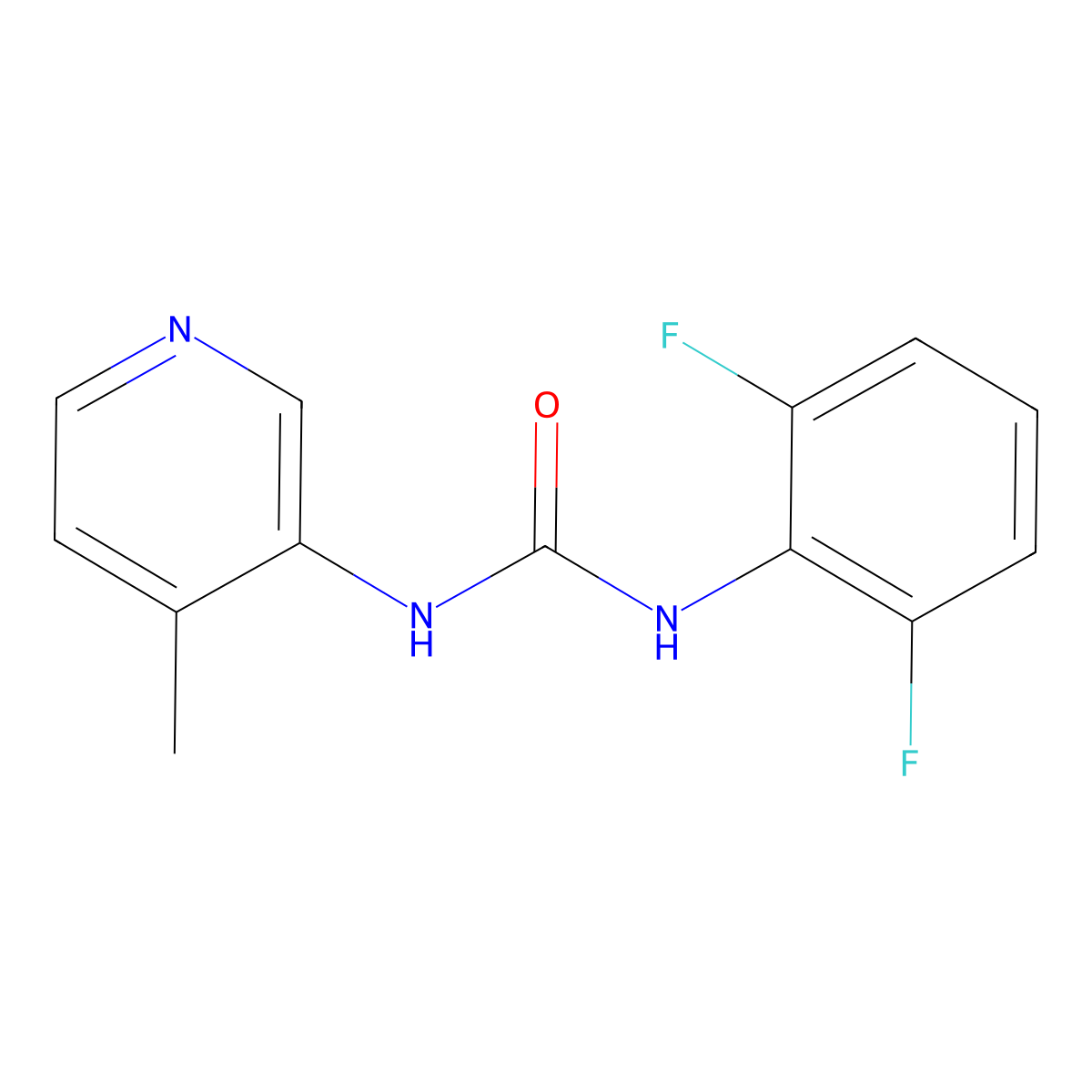 3-(2,6-Difluorophenyl)-1-(4-methylpyridin-3-yl)urea molecular structure, CAS 2322156-78-3