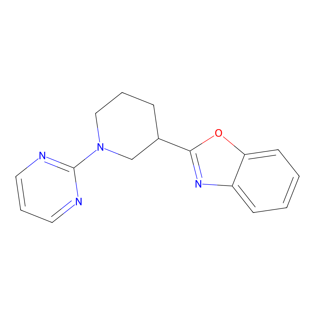 2-[1-(Pyrimidin-2-yl)piperidin-3-yl]-1,3-benzoxazole molecular structure, CAS 2322156-84-1