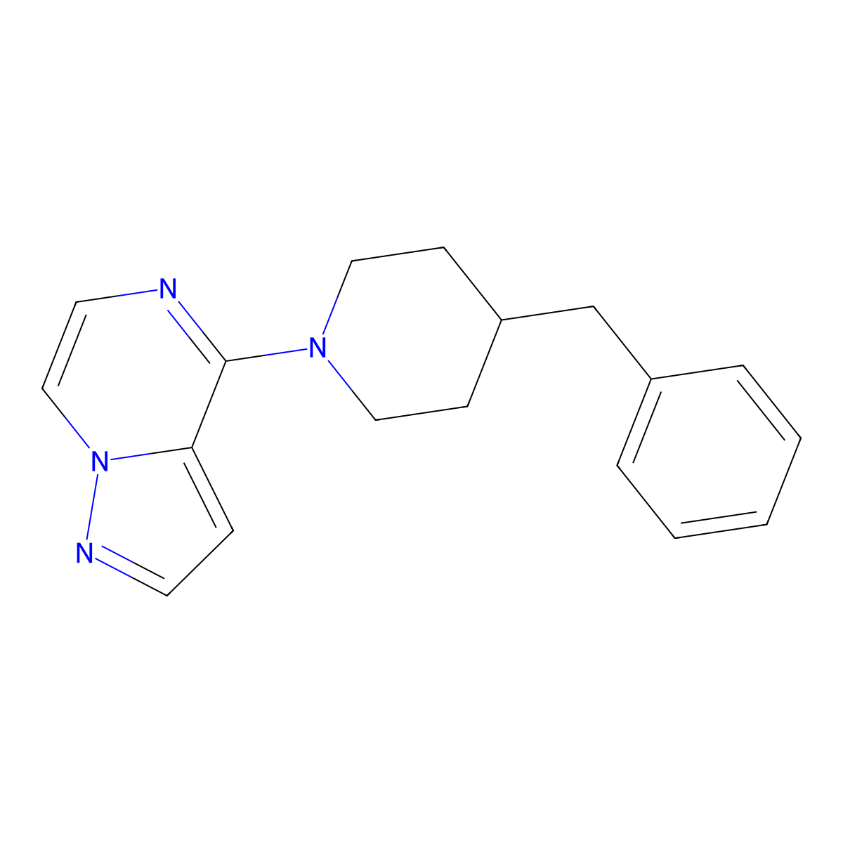 4-Benzyl-1-{pyrazolo[1,5-a]pyrazin-4-yl}piperidine molecular structure, CAS 2322157-56-0
