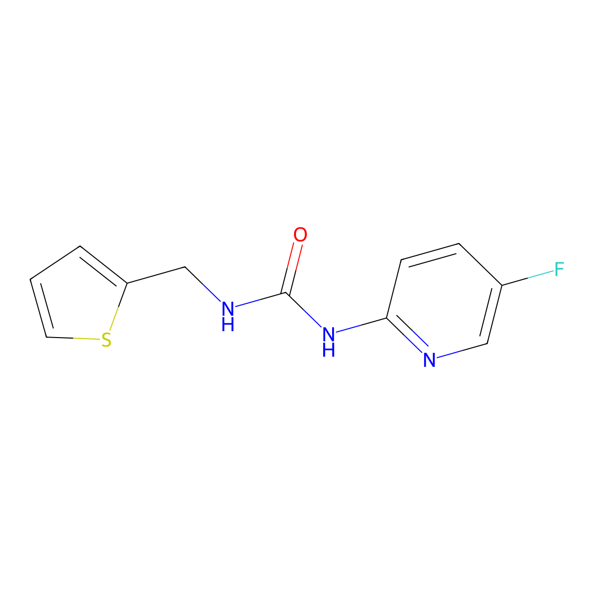 1-(5-Fluoropyridin-2-yl)-3-[(thiophen-2-yl)methyl]urea molecular structure, CAS 2322168-31-8