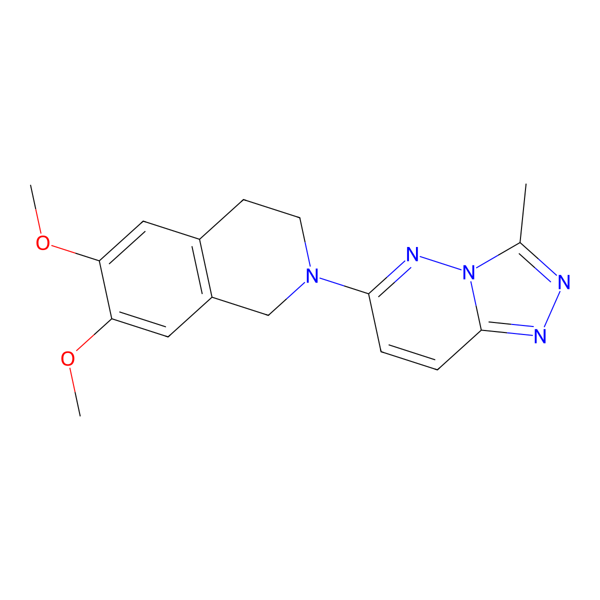 6,7-Dimethoxy-2-{3-methyl-[1,2,4]triazolo[4,3-b]pyridazin-6-yl}-1,2,3,4-tetrahydroisoquinoline molecular structure, CAS 2322169-24-2