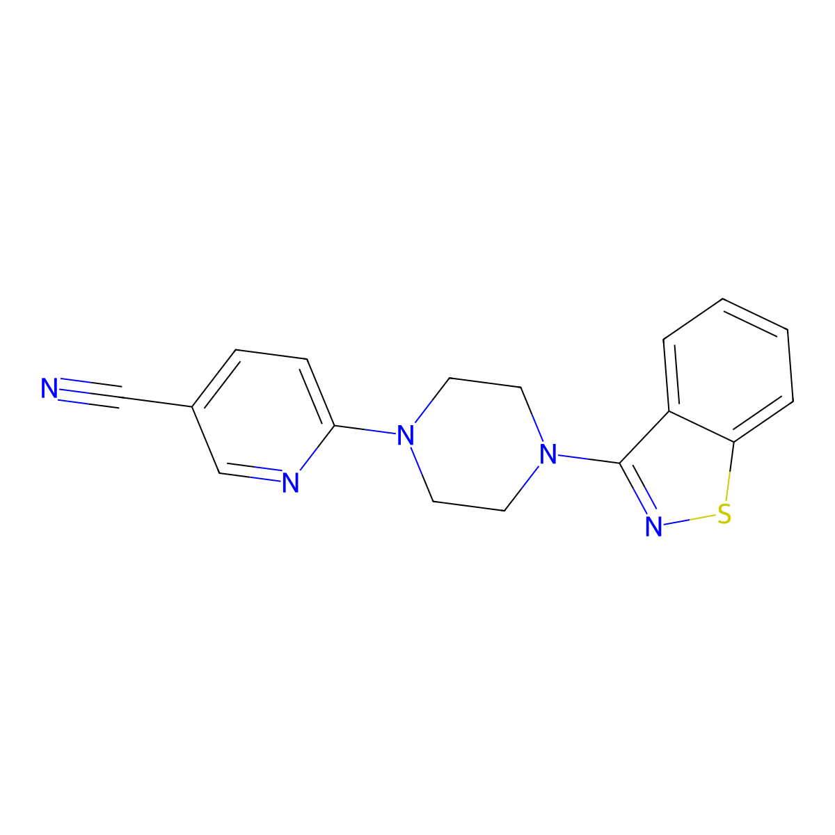 6-[4-(1,2-Benzothiazol-3-yl)piperazin-1-yl]pyridine-3-carbonitrile molecular structure, CAS 2322171-17-3