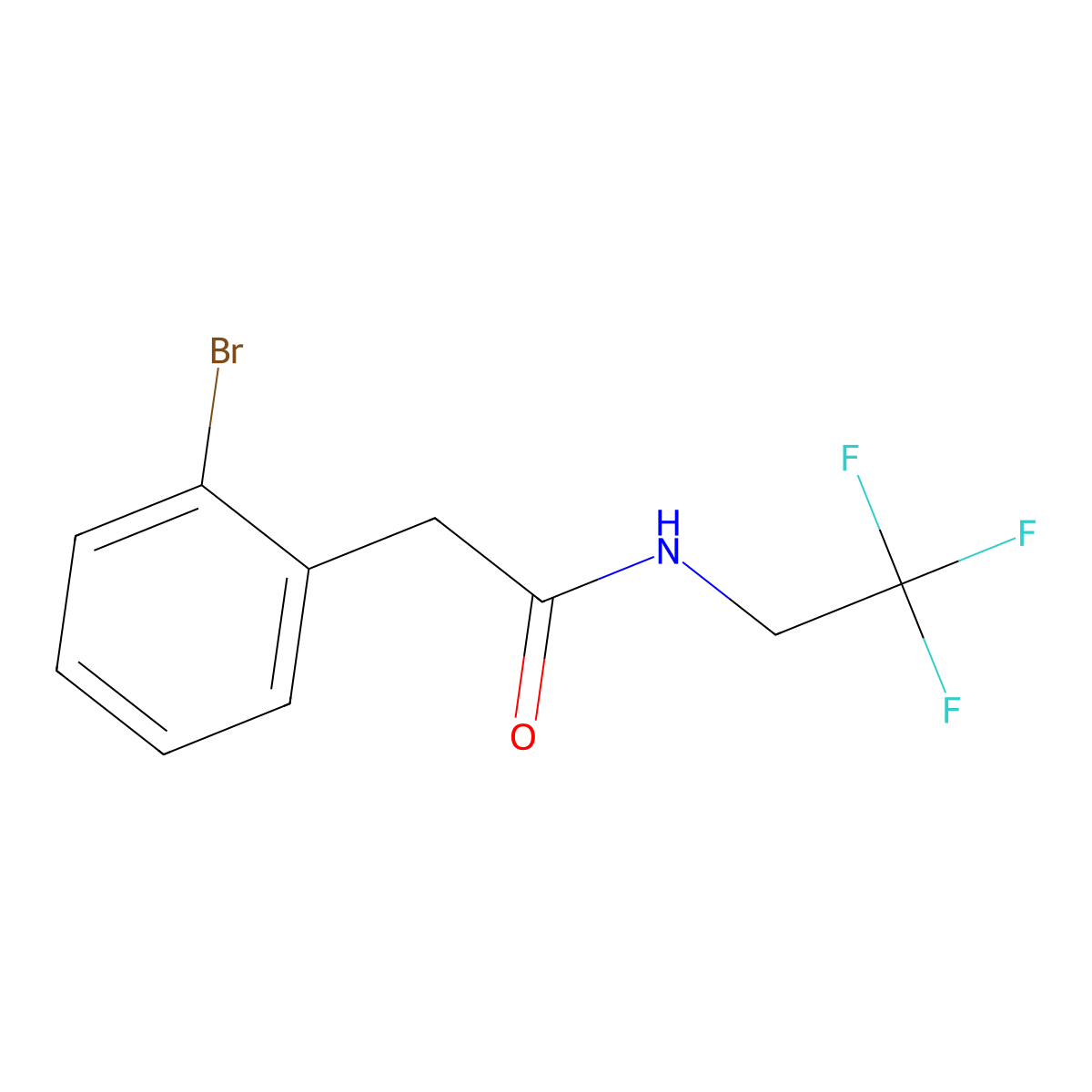 2-(2-Bromophenyl)-N-(2,2,2-trifluoroethyl)acetamide molecular structure, CAS 2322175-21-1