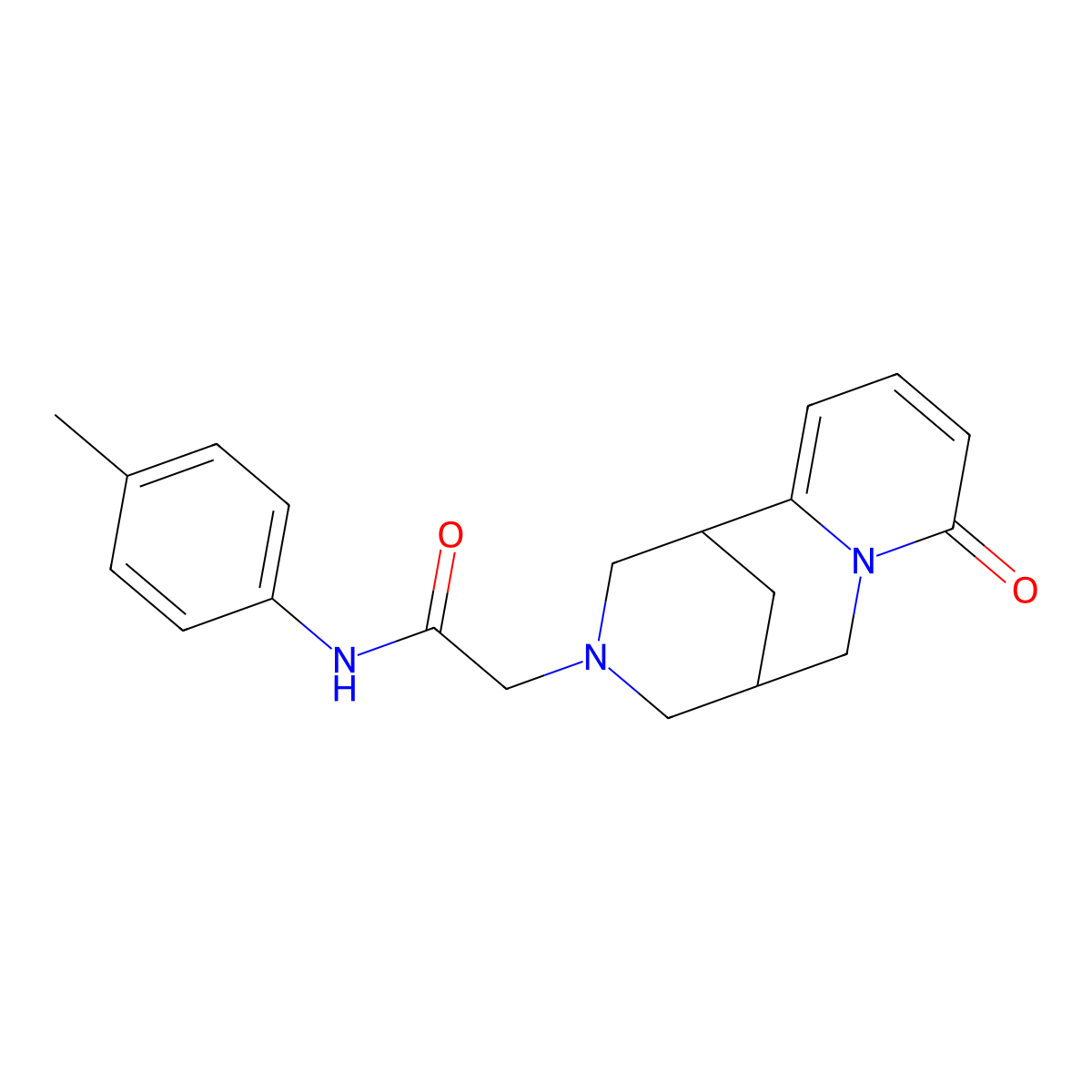 N-(4-methylphenyl)-2-{6-oxo-7,11-diazatricyclo[7.3.1.0^{2,7}]trideca-2,4-dien-11-yl}acetamide molecular structure, CAS 2322185-87-3
