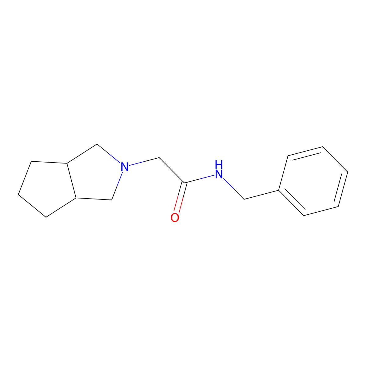 N-benzyl-2-{octahydrocyclopenta[c]pyrrol-2-yl}acetamide molecular structure, CAS 2322186-07-0